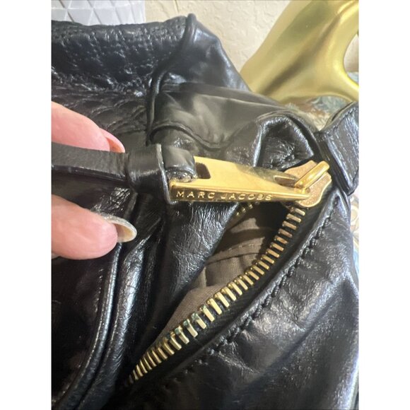 MARC JACOBS Kirsten Quilted Bowler Hand Bag Black Leather Tote Purse - Picture 15 of 16